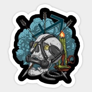 Vanitas de Sagittarius Sticker